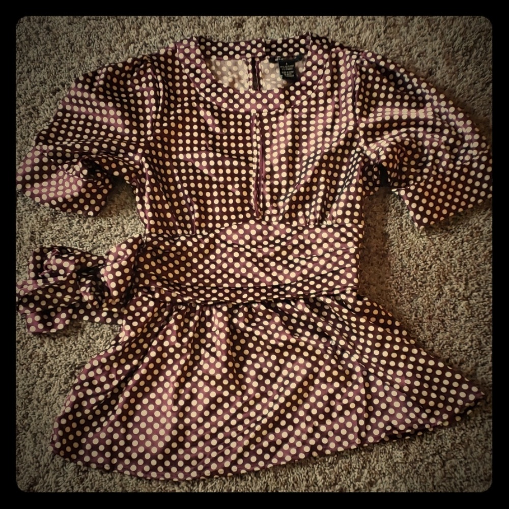 Vintage style polka dot blouse